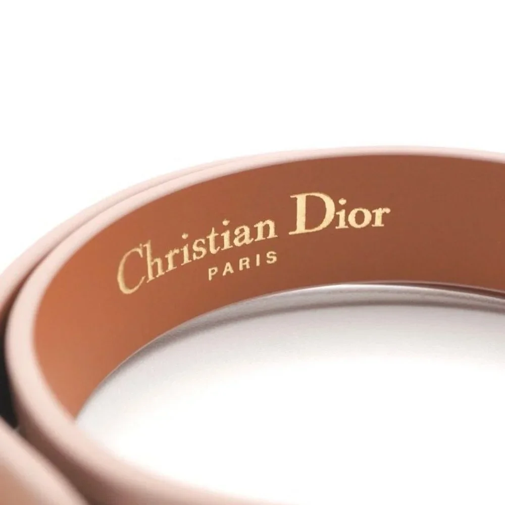 Christian Dior 30 Montaigne Bracelet Double Bracelet CD Logo Leather Pink - Picture 6 of 7